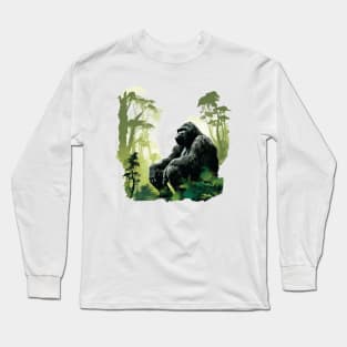 Black Gorilla Long Sleeve T-Shirt